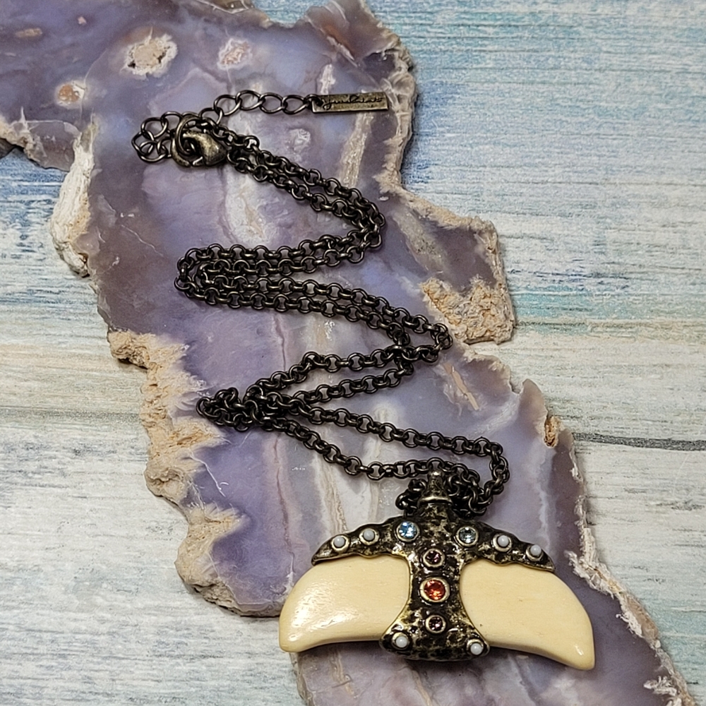 Jewelmint Crescent Horn Necklace.